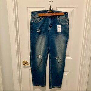 Distressed Blue Jeans
